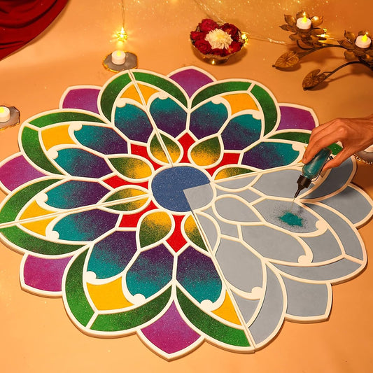 DECODESK Island Polymer Rangoli Riddhi Design (34 inches)