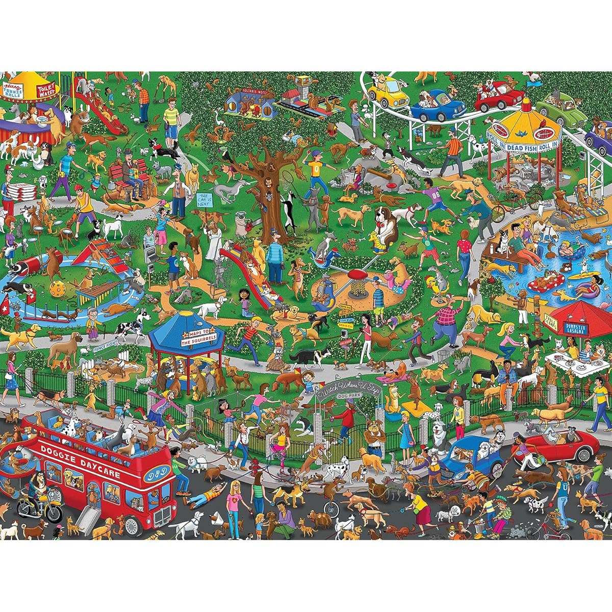 Springbok 500 Piece Jigsaw Puzzle Dog Park 500 Multi