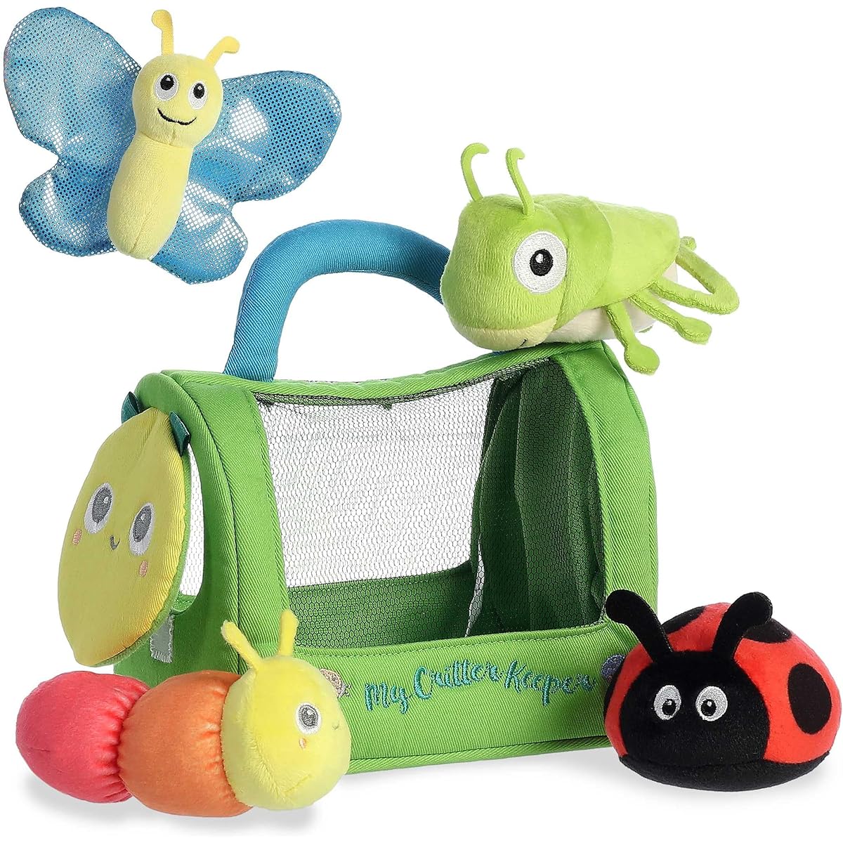 ebba™ Engaging Baby Talk™ My Critter Keeper™ Baby Plush Toy - Sensory Delight - Interactive Learning - Multicolor 8 Inch