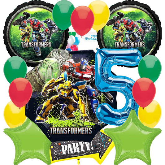 Anagram Foil Balloons for Transformers Beast Party Theme Collection Party Accessories Multicolor Licensed 5th Birthday