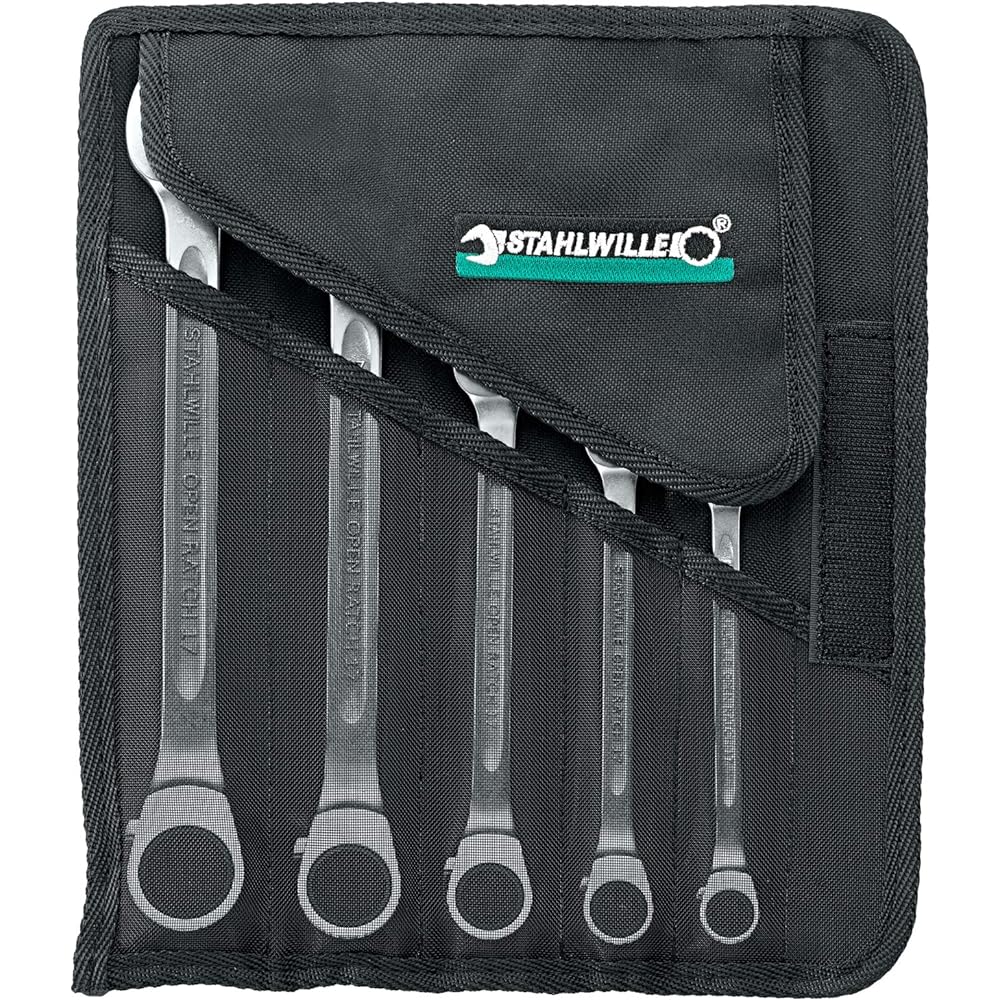 STAHLWILLE 5-piece ratchet combination wrench set 17/5