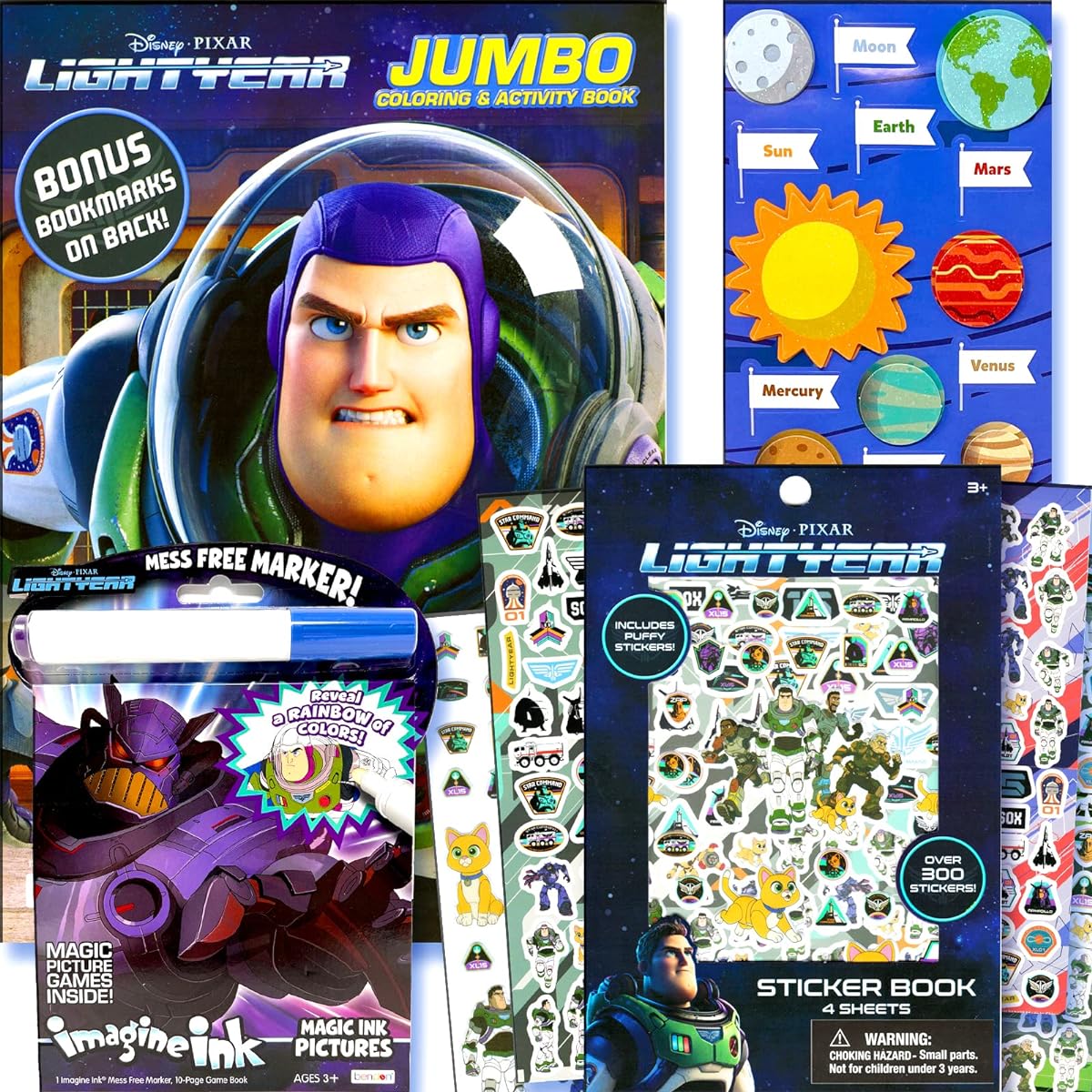 Buzz Lightyear Coloring Set, Imagine Ink, Sticker Pad and More