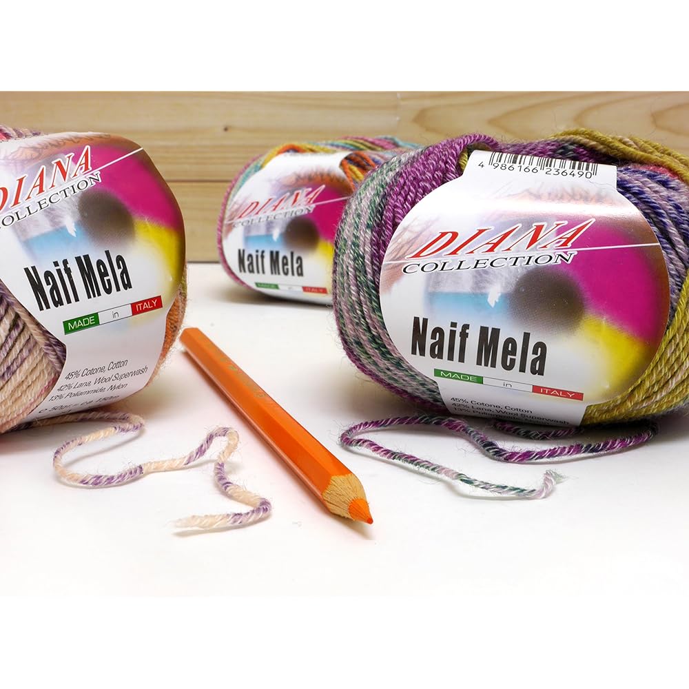 NASKA DIANA Knife Mailer Yarn Gota col.632 Orange Series 50g Approx. 150m 10 Ball Set F-10