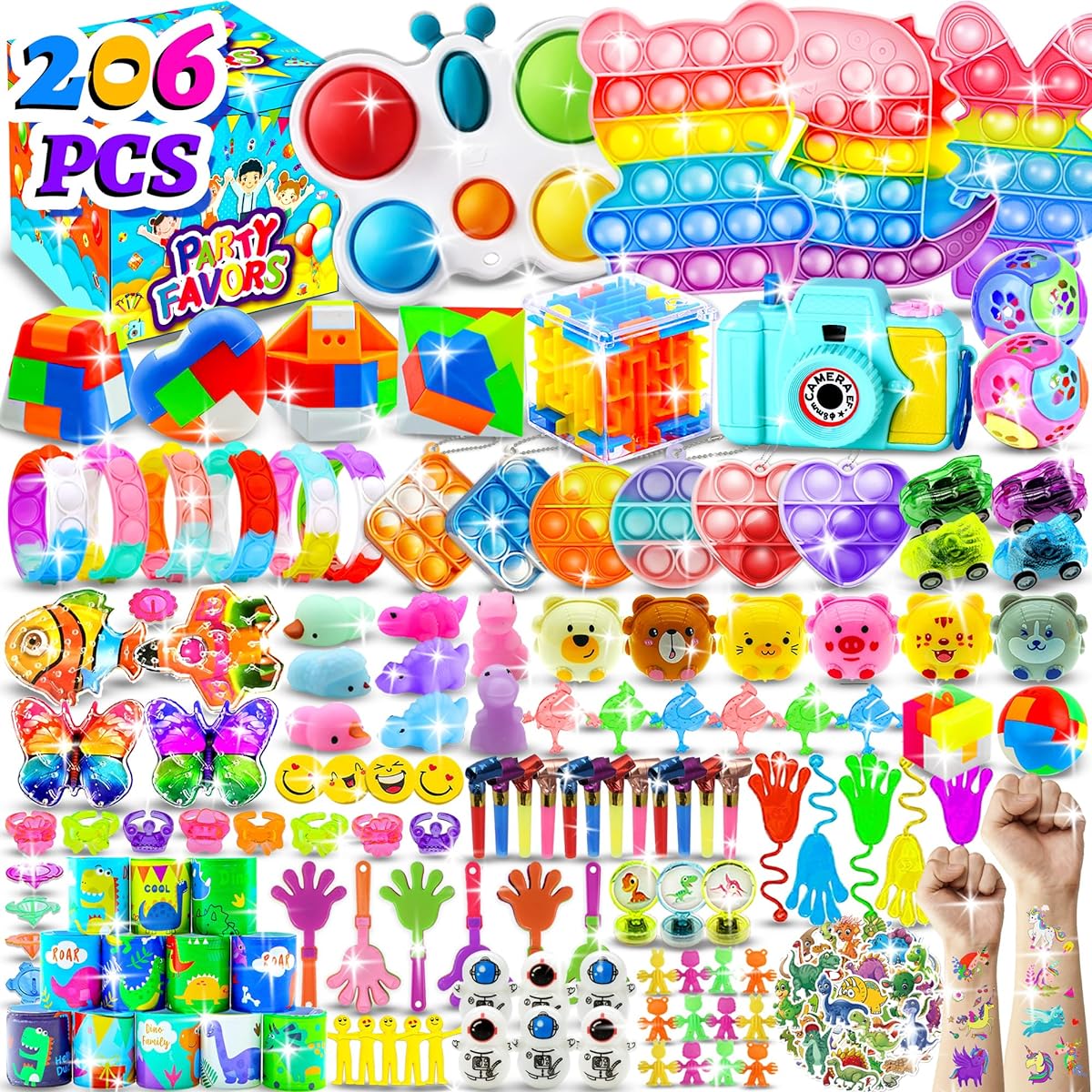 HOLILURE Party Favors for Kids Goodie Bags Treasure Chest Toys for Classroom