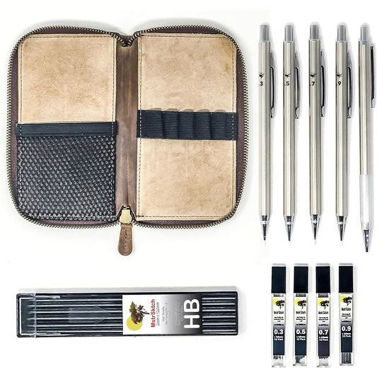 MstrSktch Mechanical Pencil Set with Recycled Case for Drawing and Sketching for Artists, Architects, Illustrators, Designers and Professional Draftsmen