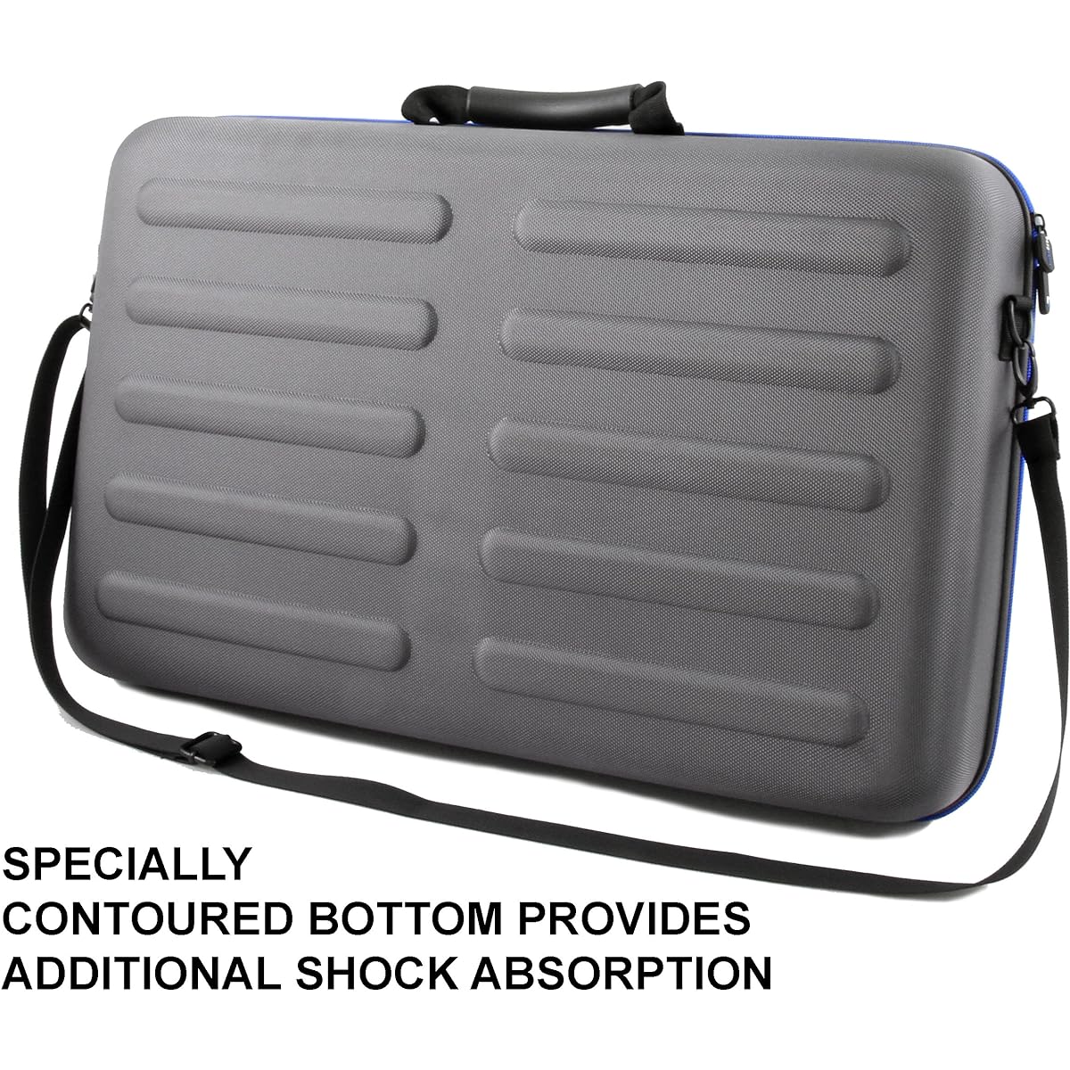 CASEMATIX Hard Case Pioneer DJ Controller DDJ FLX4 2 Deck Compatible with Rekordbox 400 Padded Protection with Shoulder Strap for DJ Controller and Mixer Accessories Case Only