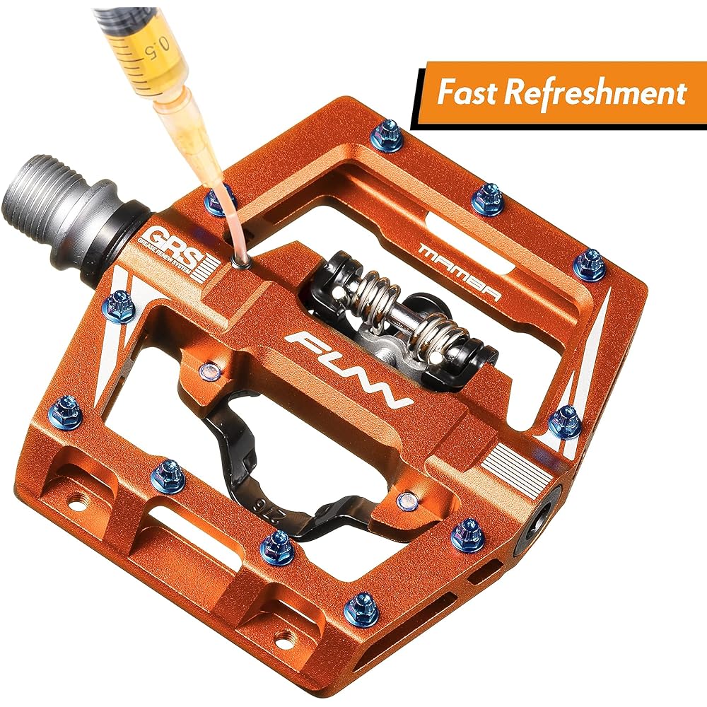 Funn Mamba S Binding Pedal - Single Side SPD Compatible Mountain Bike Pedals - Single Side Flat Pedals - Suitable for Mountain Bikes, BMX Bicycles, Gravel Bicycles, Bicycle Pedals, 9/16" Steel Axle