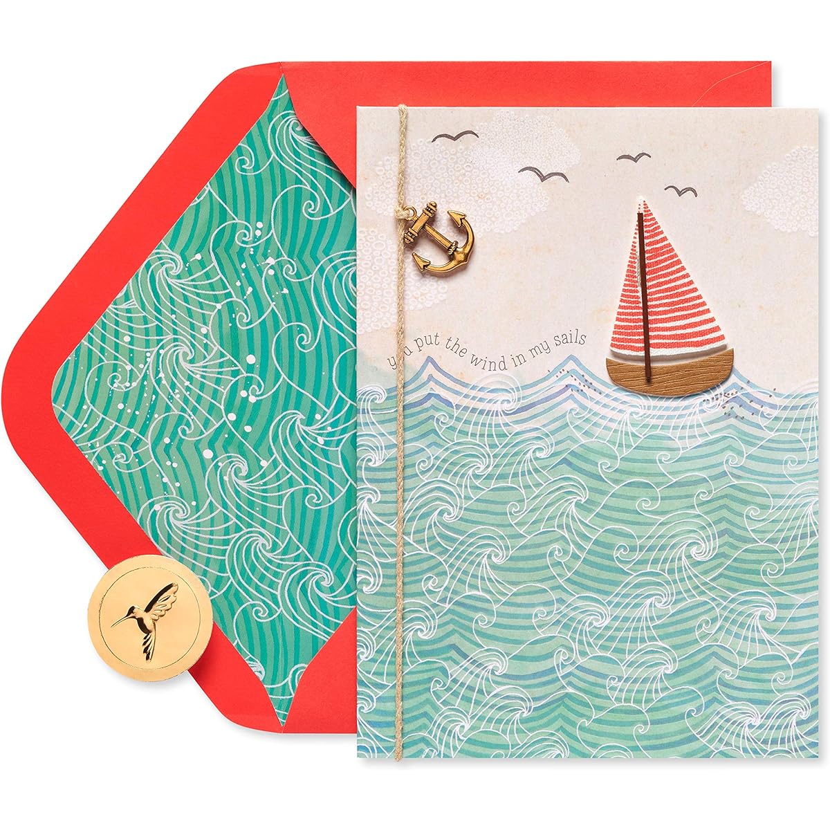 Papyrus Romantic Card for Anniversary or Birthday (Wind in My Sails)