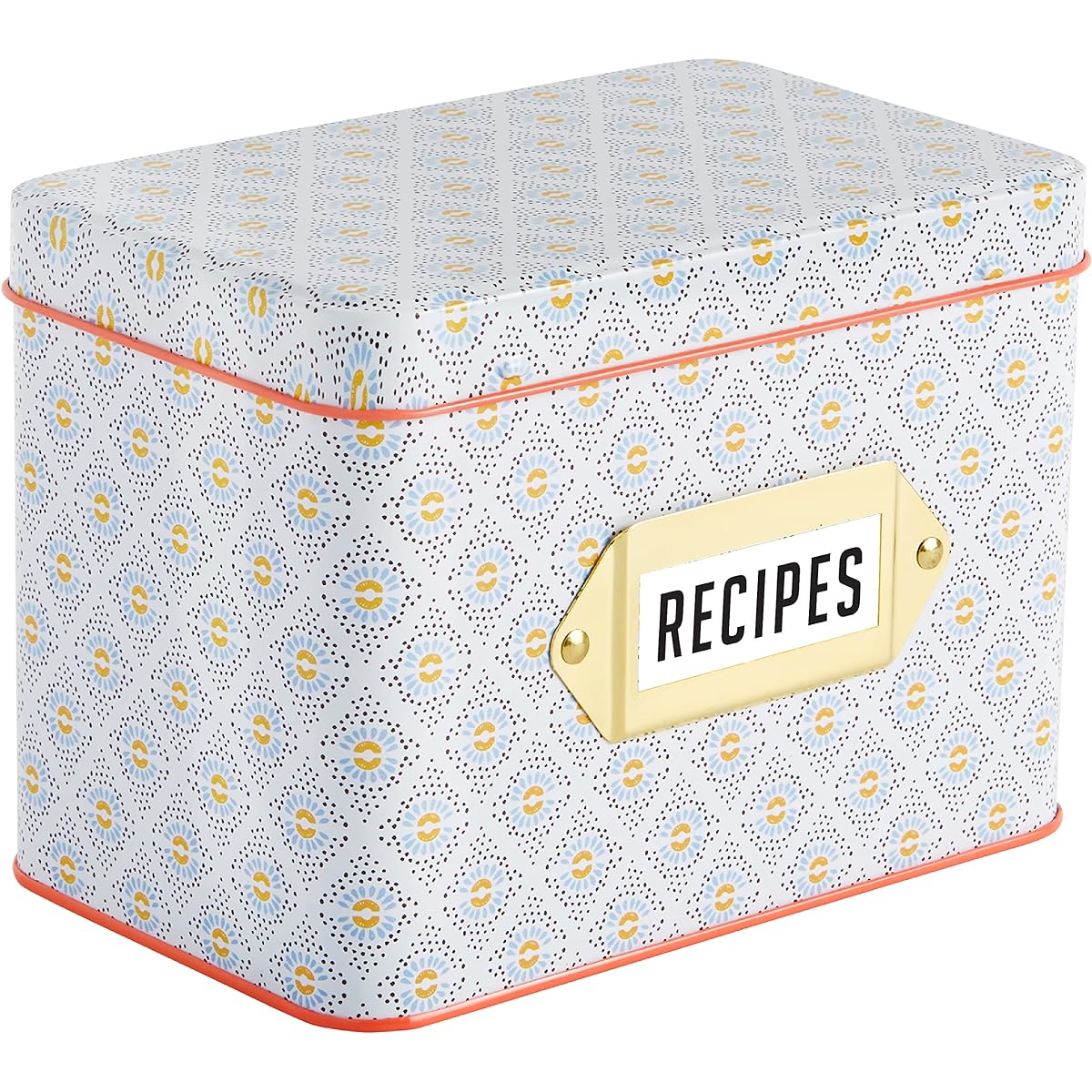 C.R. Gibson Bloom Recipe Card and Box Set, 4.1" wide x 6.6" long, Multicolor