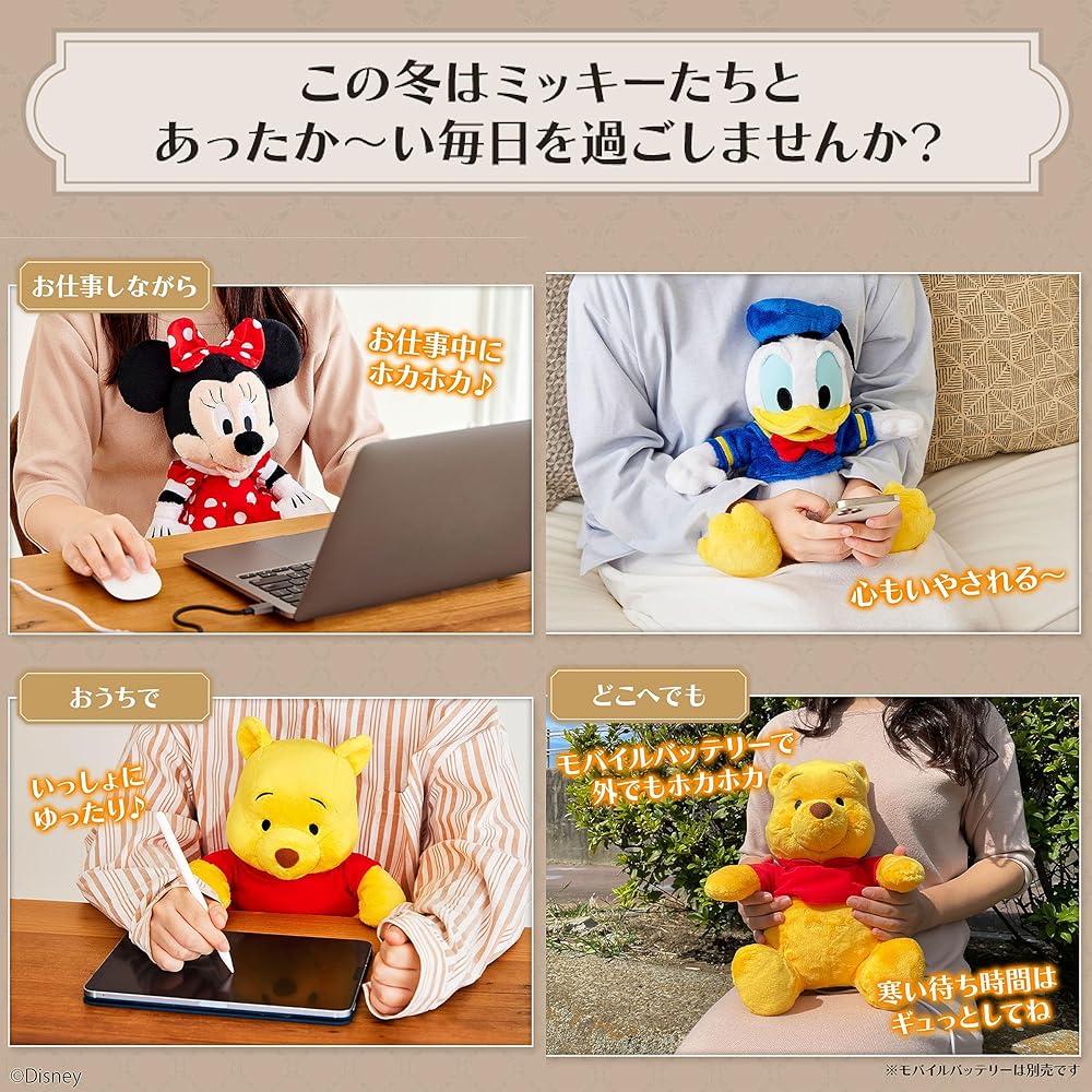 CCP Warm Stuffed Mickey Friends Pooh KS-AN66-PH