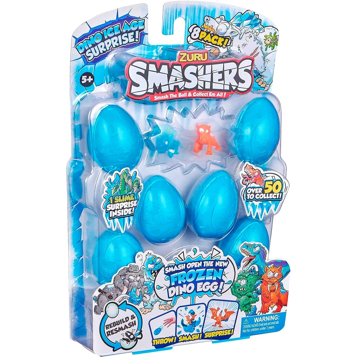 Smashers Dino Ice Age Pack of 8 ZURU units