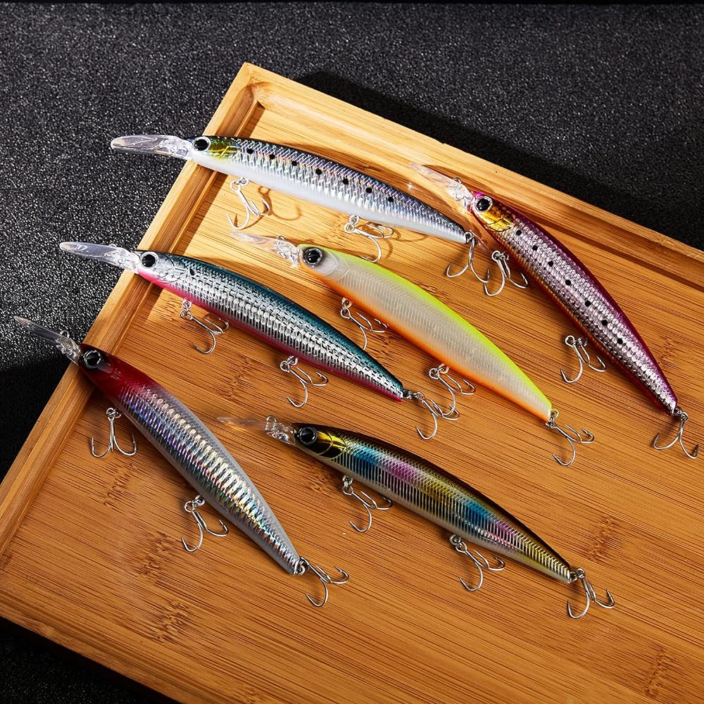 [Seiran Lure] Sea Bass Lure Flounder Sinking Minnow 125S 125mm 27g Set 2022 New LOT Arrival Wire Center of Gravity Moving Type Tungsten Weight Built-in Long Throwability Blue Fish Sea Bass