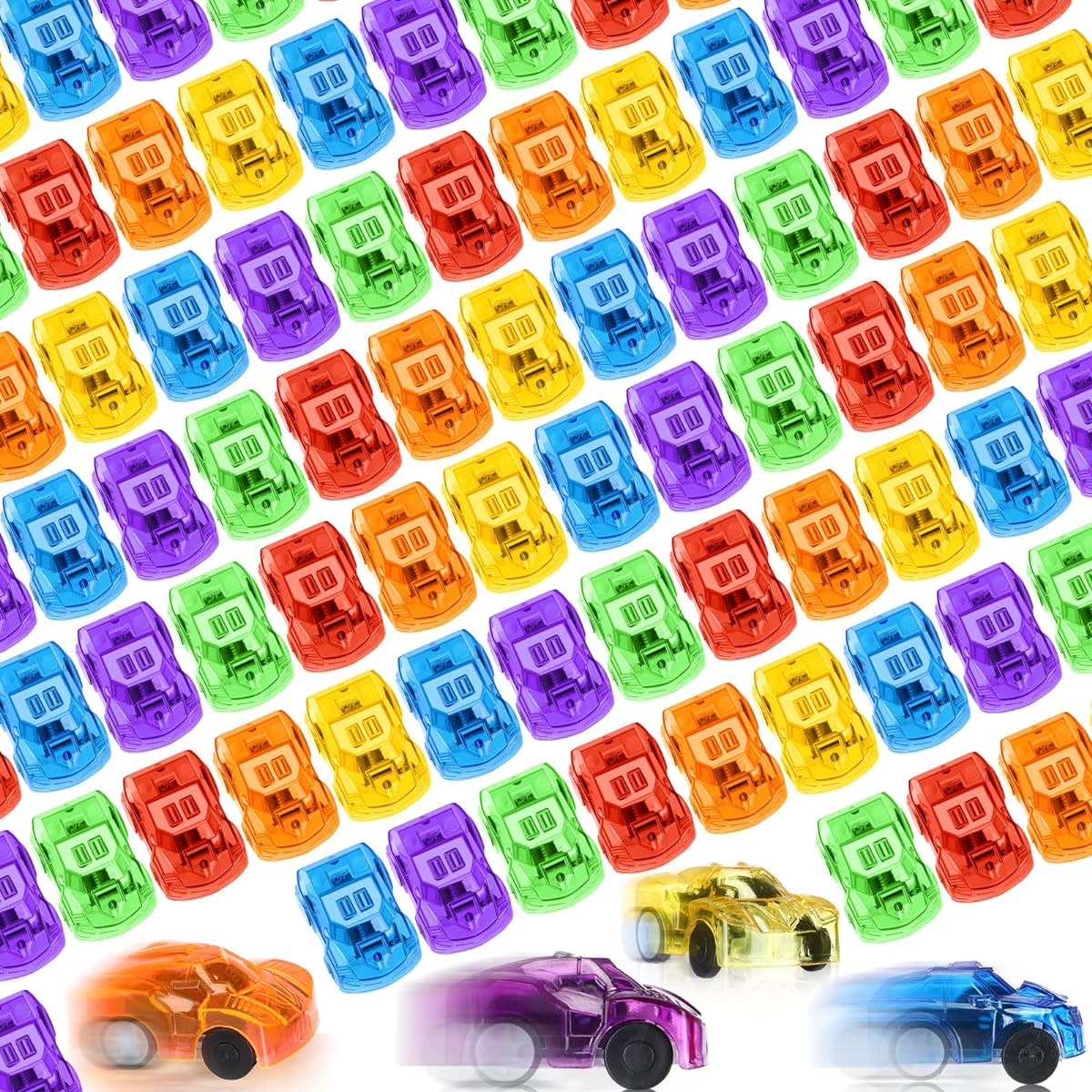 144 Pieces Pull Back Car Party Favors Mini Car Toys Bulk Friction Powered Mini Racing Cars Colorful Pull Back Cars for Birthday Goodie Bag Fillers Rewards Carnival