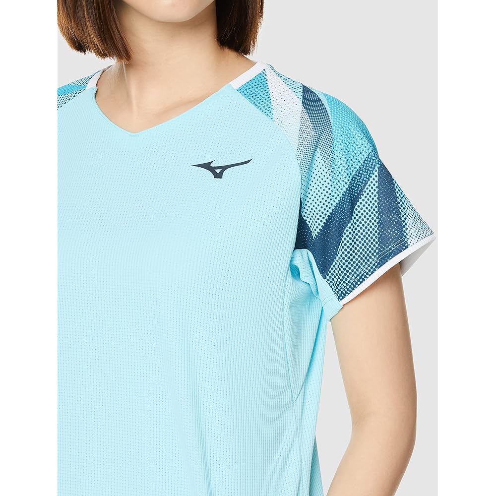 Mizuno 72MAA201 Women's Badminton Wear Dry Aeroflow Game Shirt Short Sleeve Highly Ventilated Easy to Move