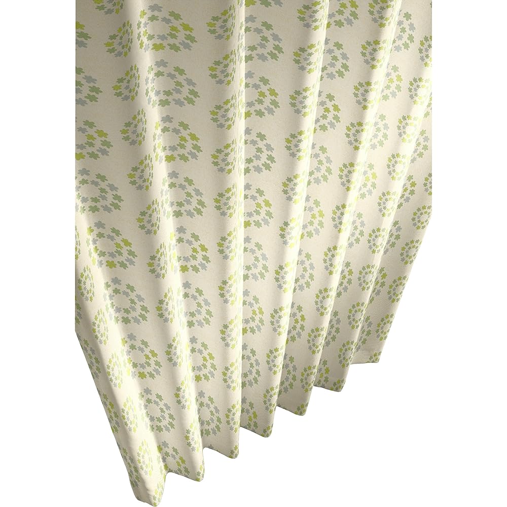 Set of 2 blackout drape curtains (with 2 tassels) Knit Brown 100x178cm Washable Shape-stable processing J-19037