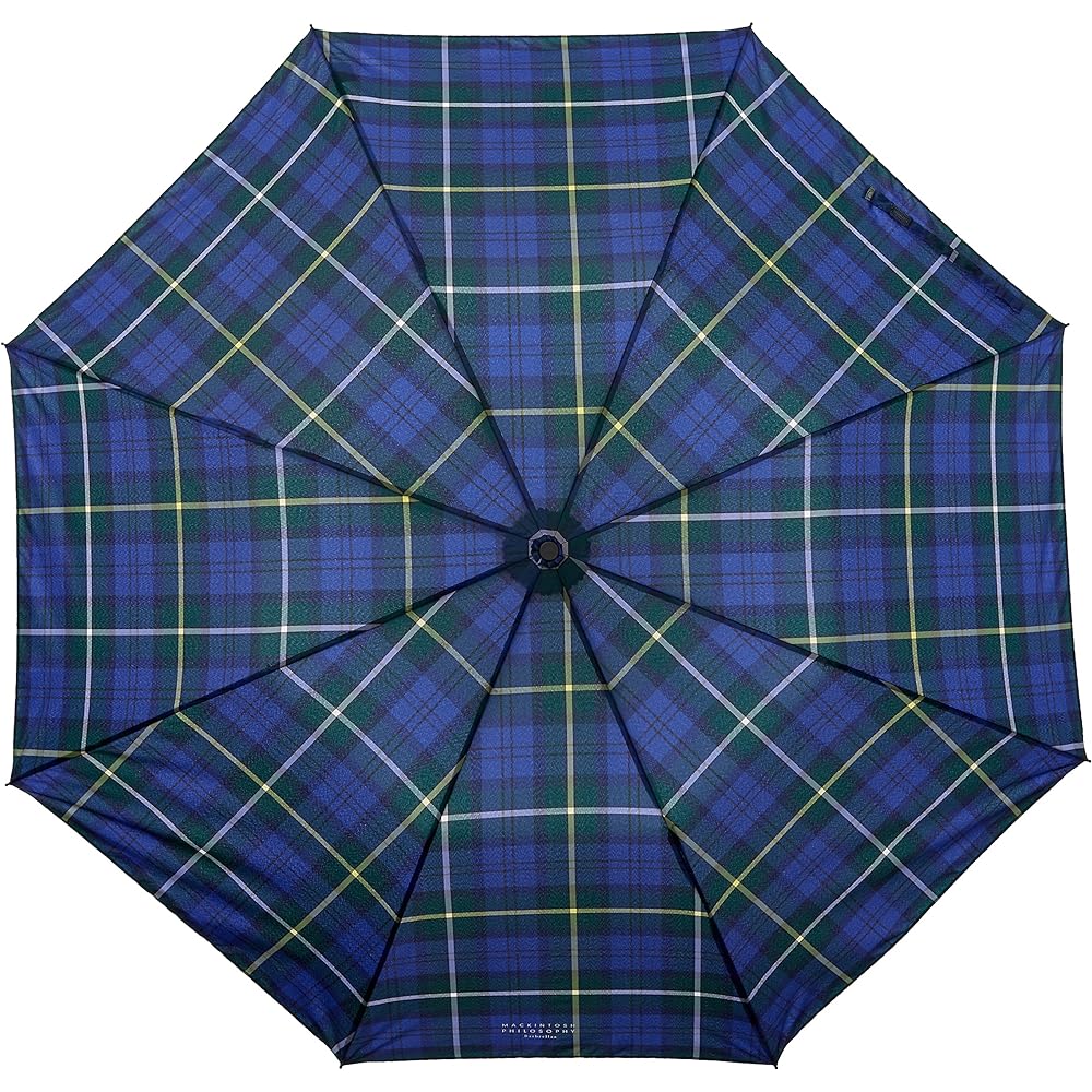 [Macintosh Philosophy] Yarn-dyed Chock Barbrera Umbrella Easy Folding Umbrella Lightweight Gift Men Women 10684-01