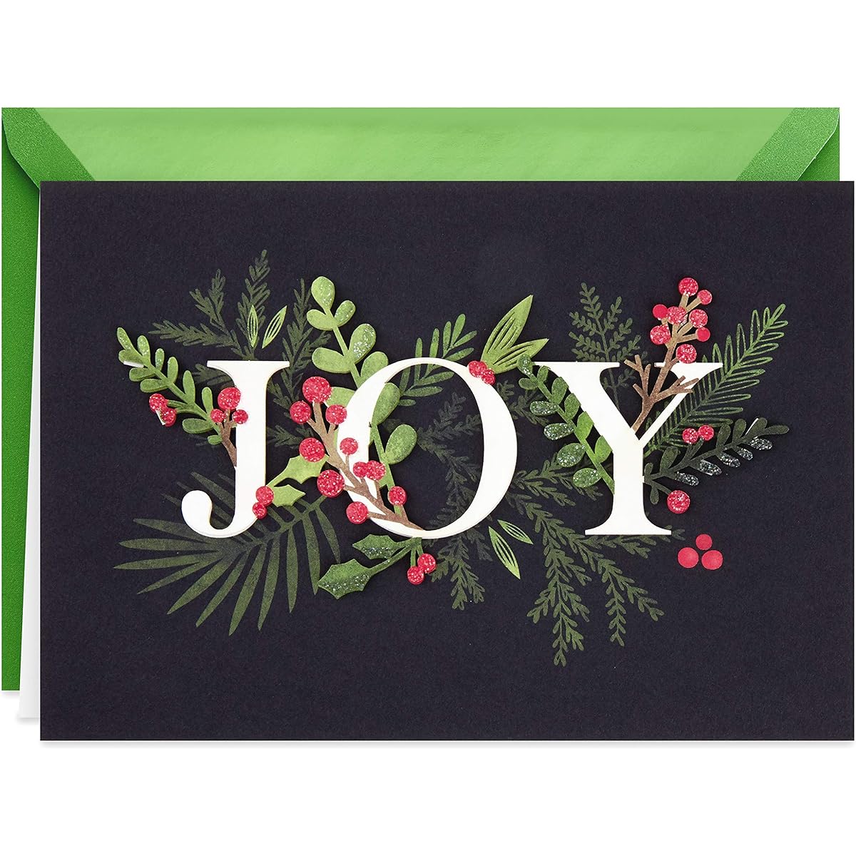 Hallmark Signature Christmas Card (Holly Branch)