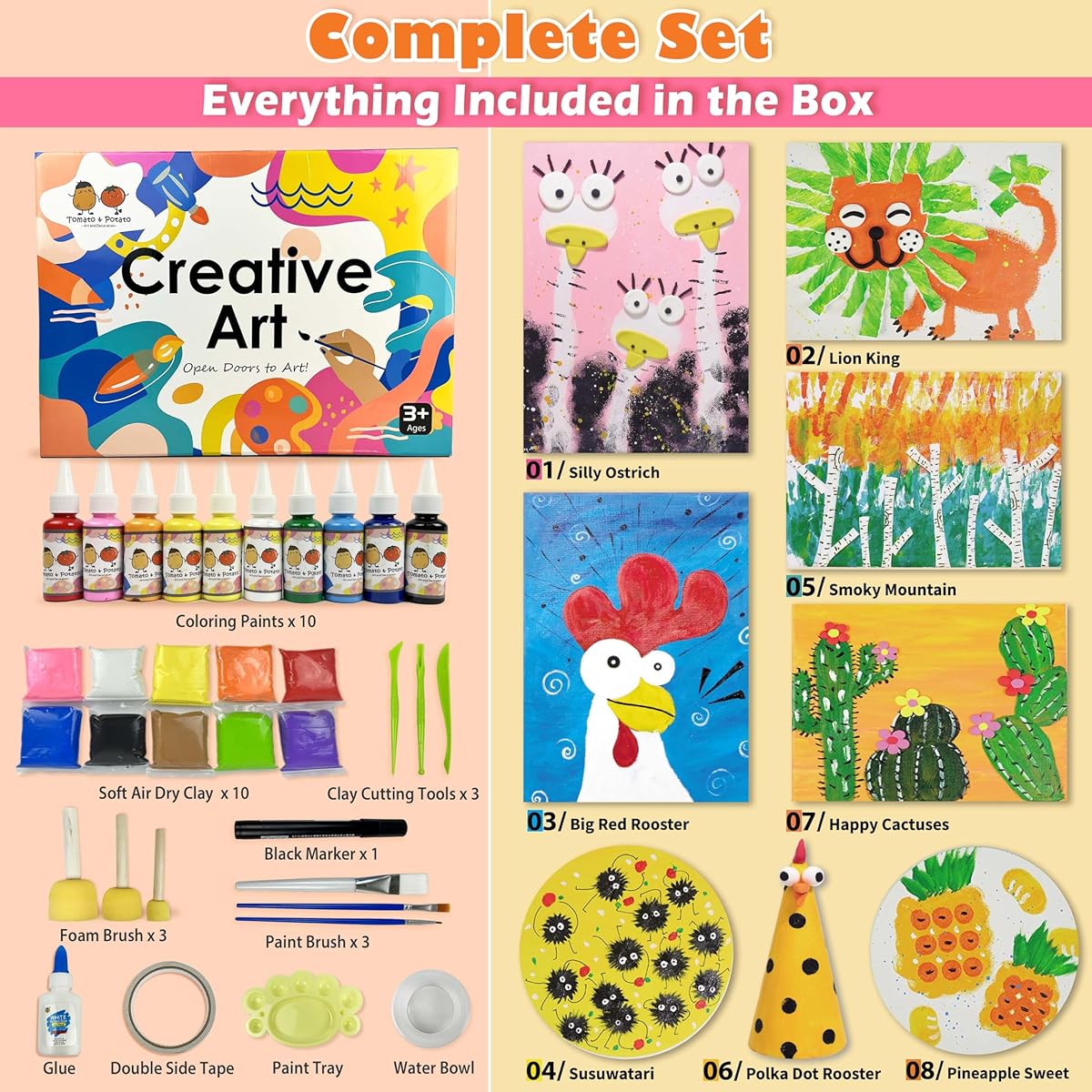 MONSTER ACADEMY Decorations - Creative Art for Kids All Materials Included in the Box Including Step-by-Step Videos Great Gift for Ages 4, 5, 6, 7, 8, 9, 10