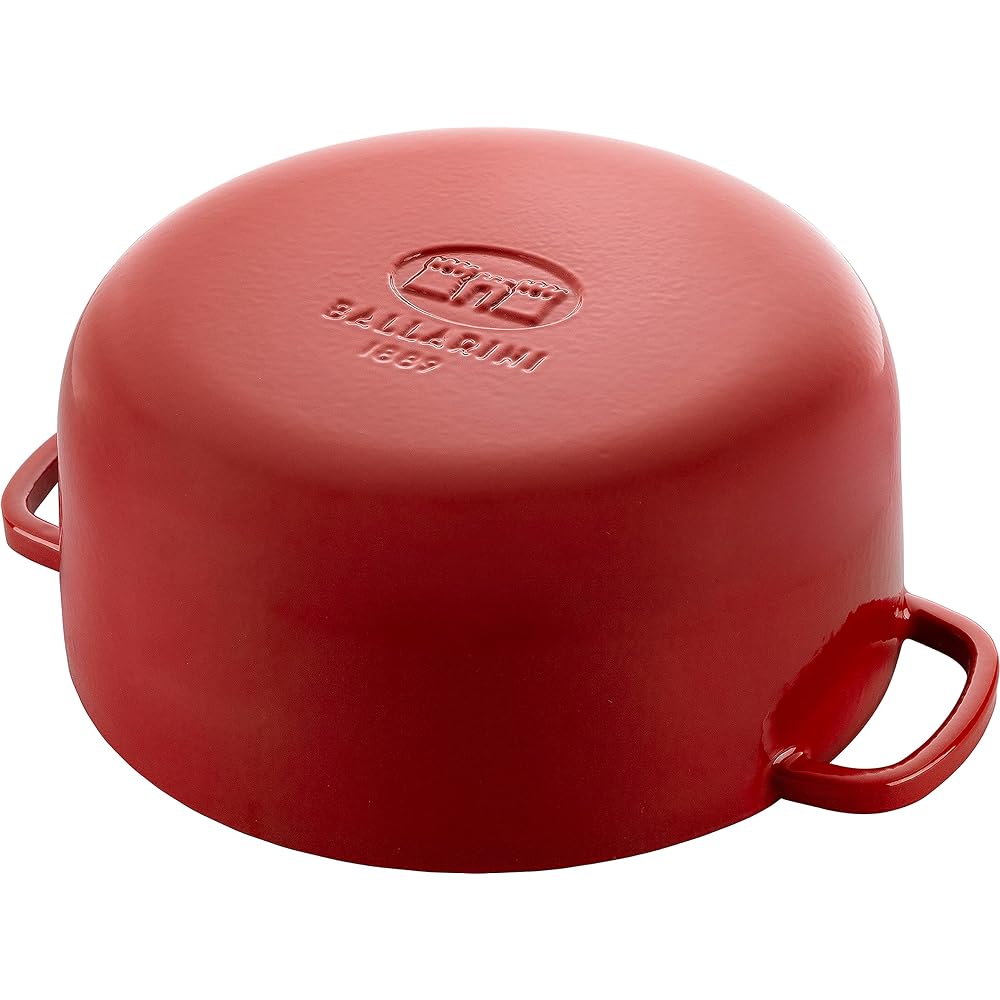 Ballarini "Bellamonte Round 20cm Pomodoro Red" Two Handed Pot Cast Enamel Pot IH Compatible [Authorized Japanese Product] Z1023-628