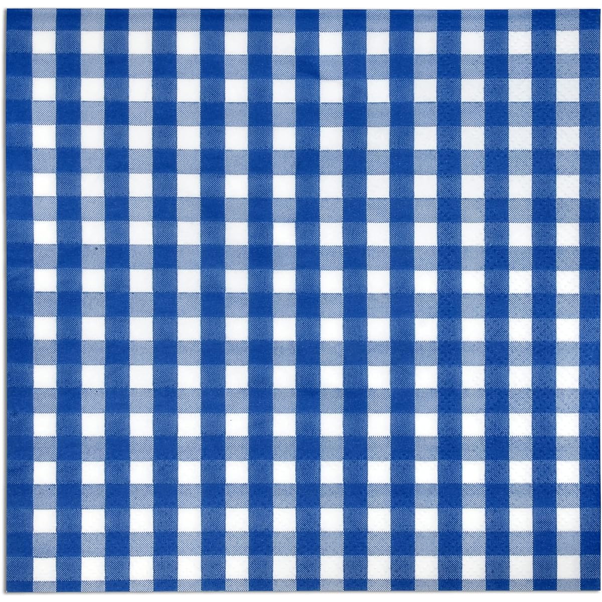 Dark Blue & White Gingham Luncheon Napkins - Disposable Paper Navy Checkered Lunch Napkins for Summer Picnic BBQ Camping Wedding Birthday Baby Shower Party Dinner Table Decor - 100pcs