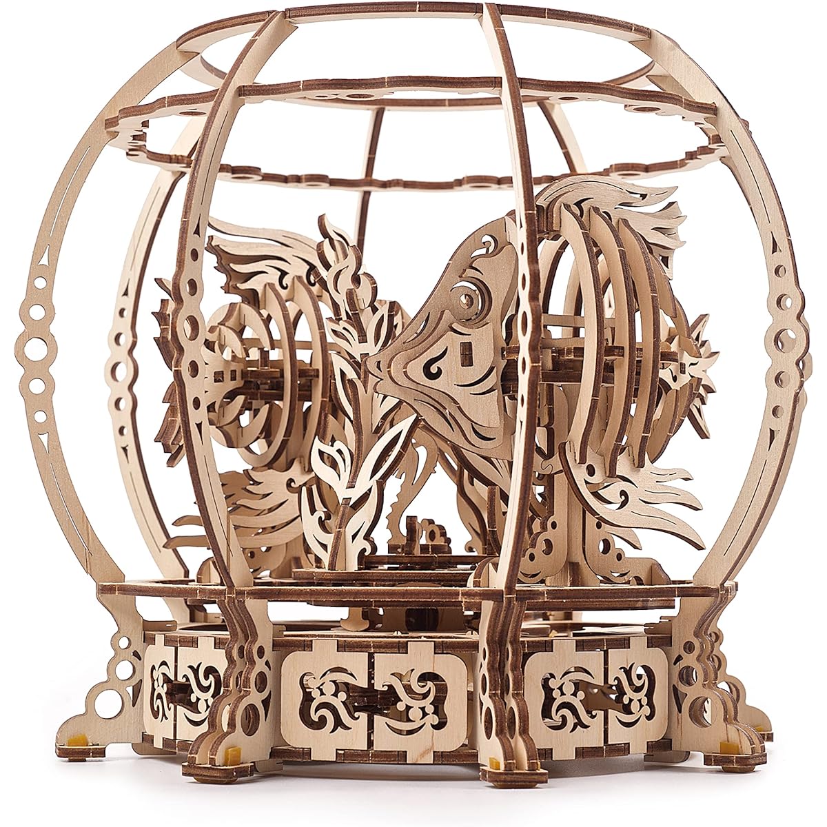 Ugears Aquarium 70155 Wooden Puzzle, No Glue or Tools Required, 3D Puzzle, Model for Adults