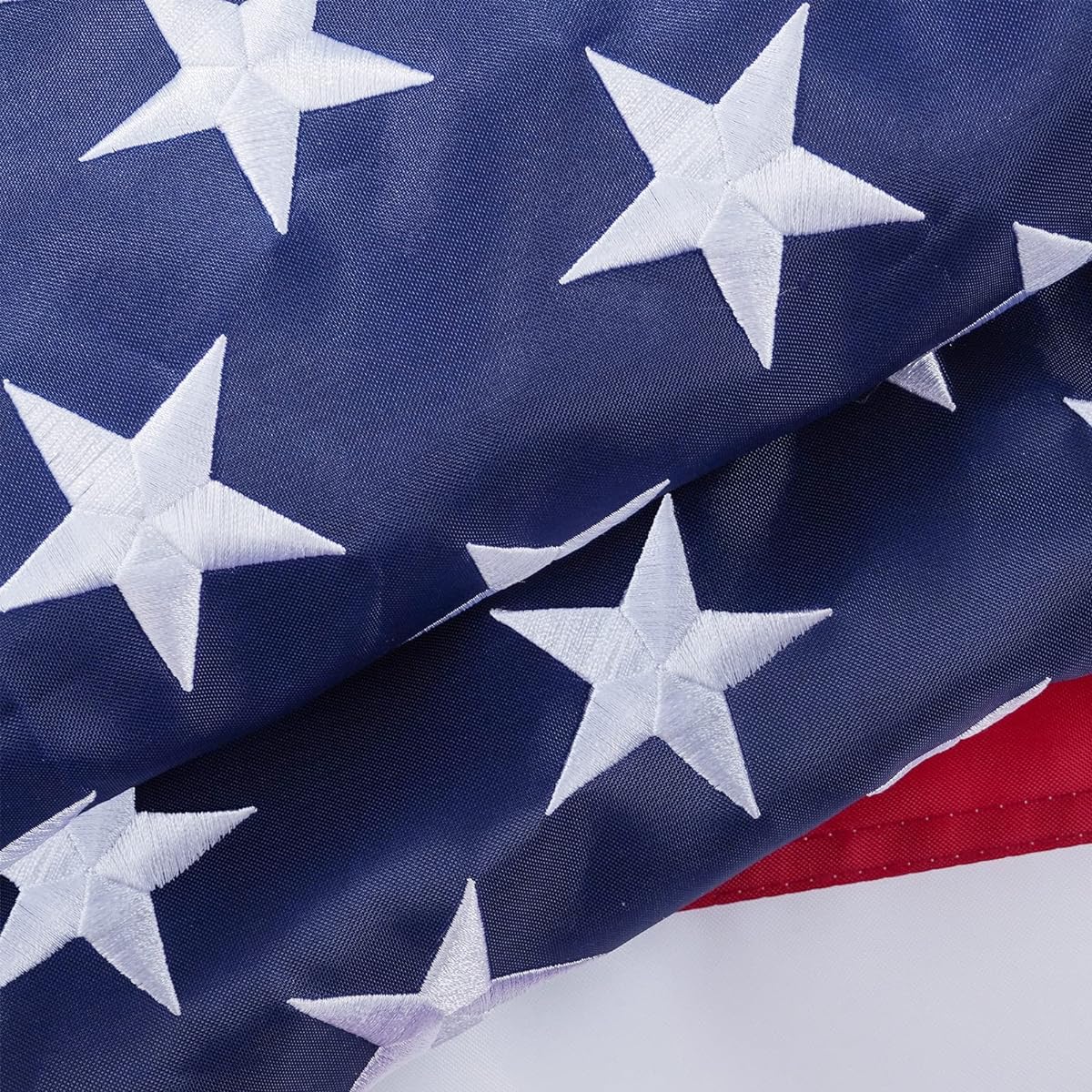 Homissor American Flag 3x5 Sleeve Outdoor United States Flag - Made in USA with Embroidered Stars Durable Nylon Flag with Embroidered Stars and Sewn Stripes