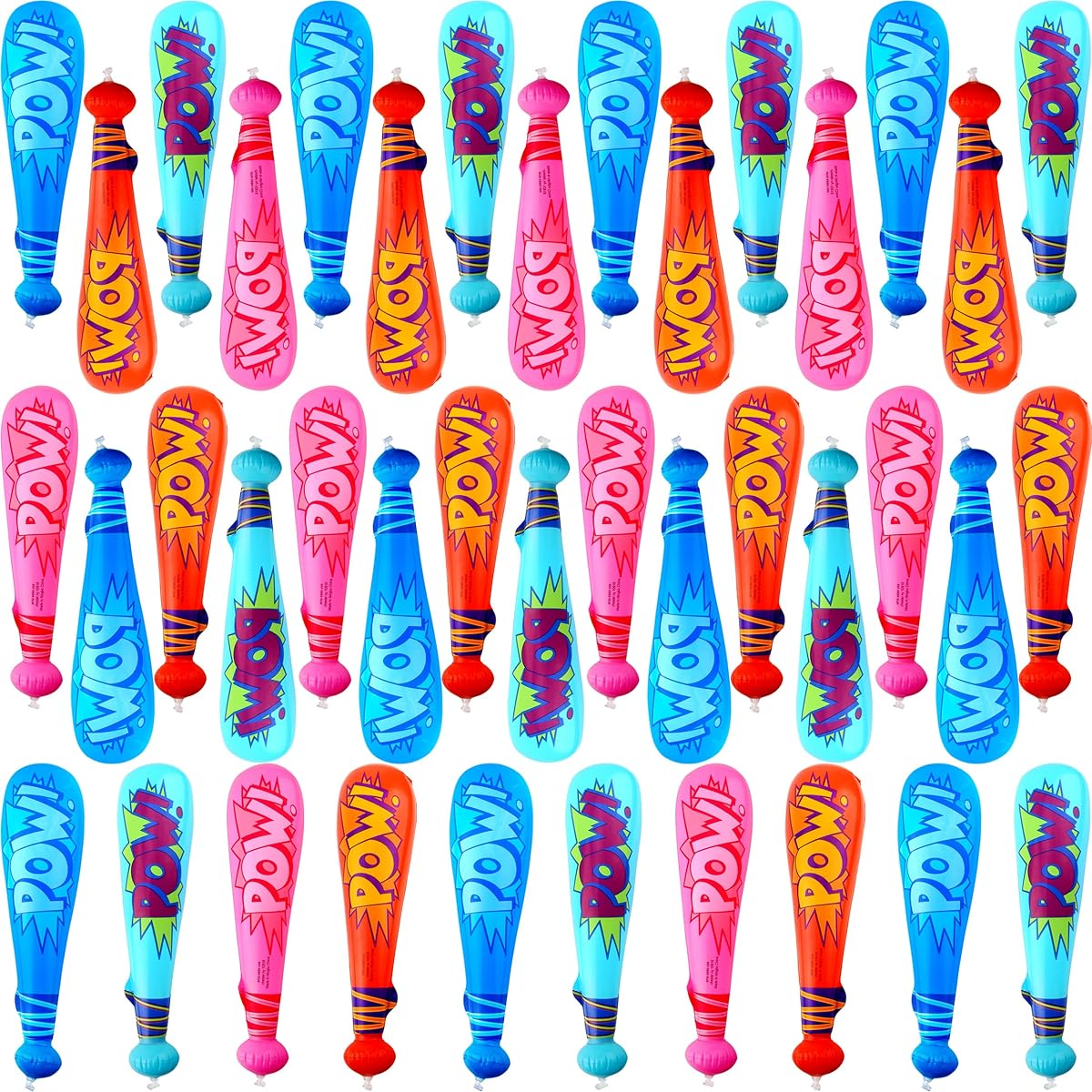 Sonarun Inflatable Baseball Bats, 40 Pack 20 Inch Inflatable Toy Bats Baseball Bats for Carnival Birthday Swimming Pool Baseball Theme Party Favors