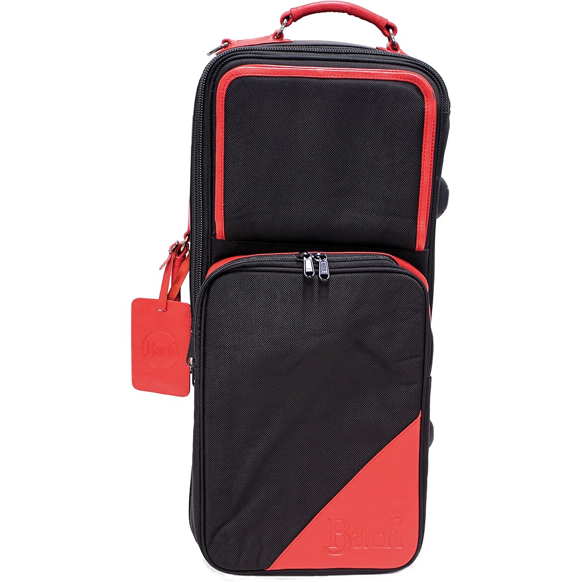 Back BACH compact gig bag for trumpet double black nylon & red leather
