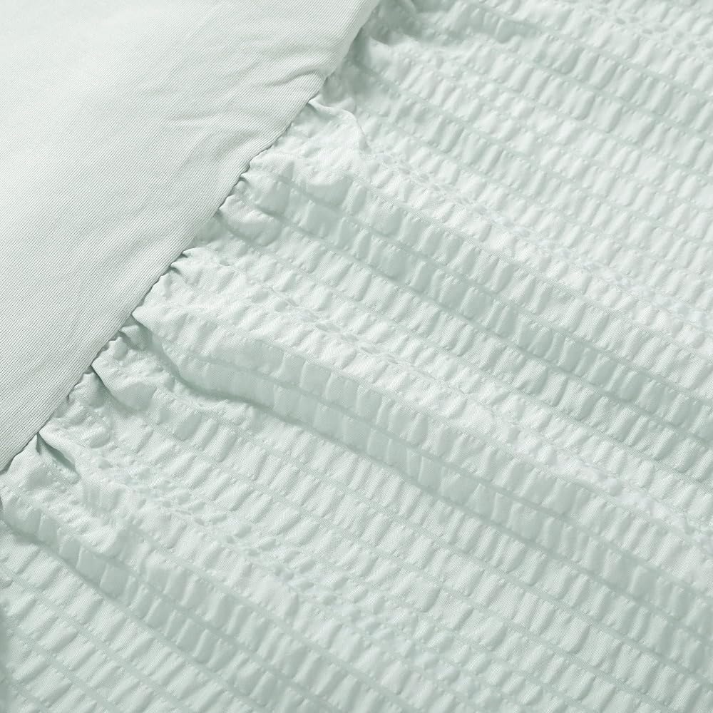 Francfranc Fluffy Cooling Bed Pad Gathered Single Light Green