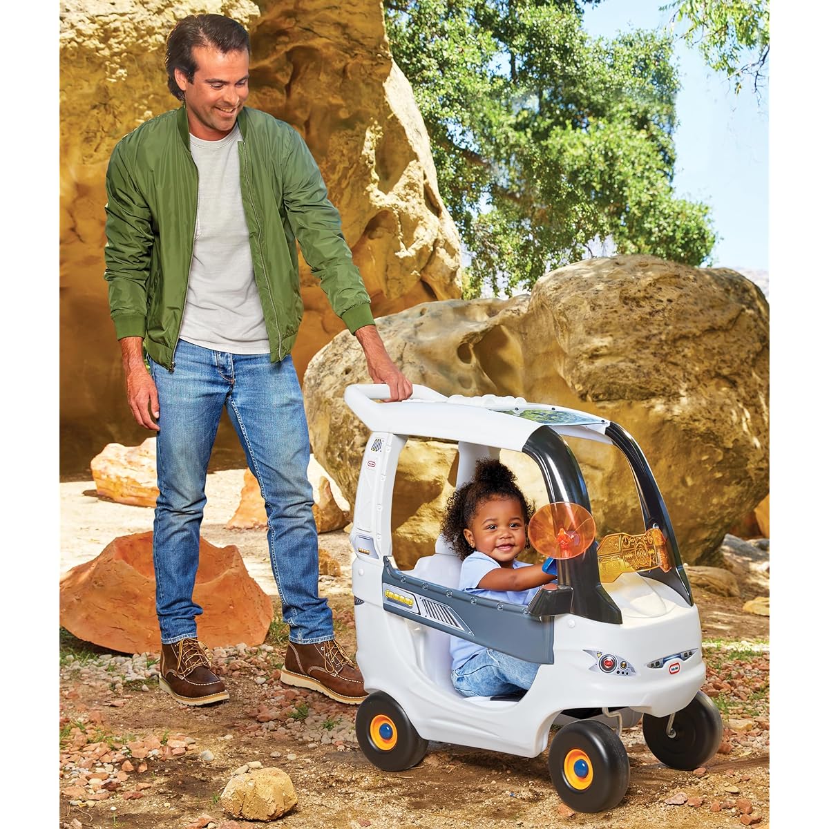 Little Tikes Adventure Rover Indoor/Outdoor Space Ride-On with Sound FX, Kid and Parent Powered, Best Gift for Kids, Toddlers, Boys and Girls, Ages 1.5-5