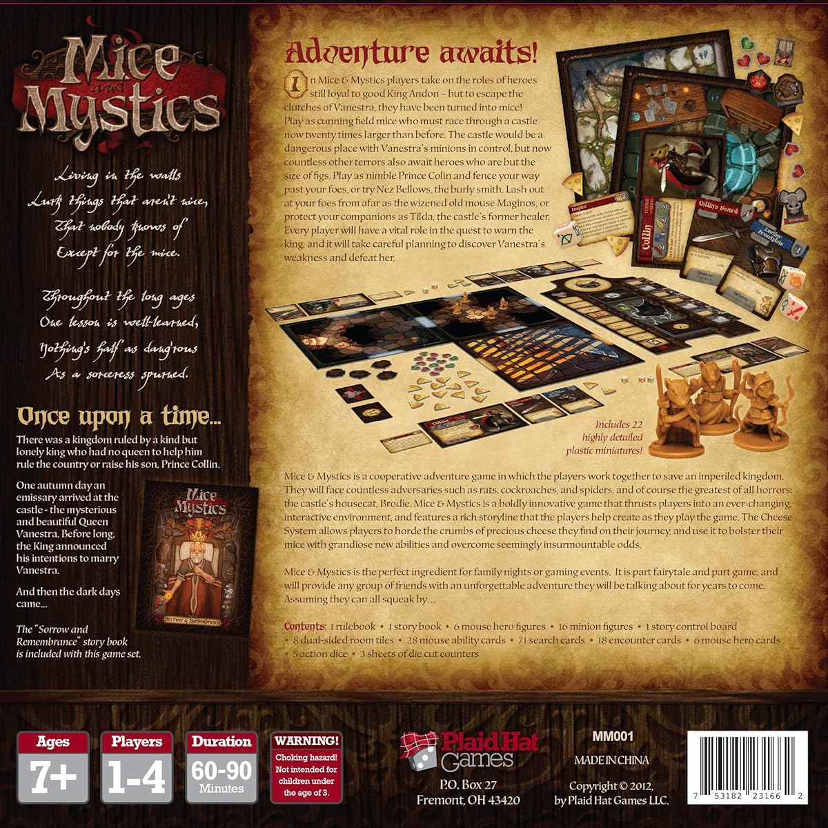 Plaid Hat Games Mice & Mystics Board Game, Cooperative Adventure Game, Strategy Game, Fun Family Game for Adults and Kids, Ages 7+, 2-4 Players, Average Play Time 90 Minutes [Parallel Import]