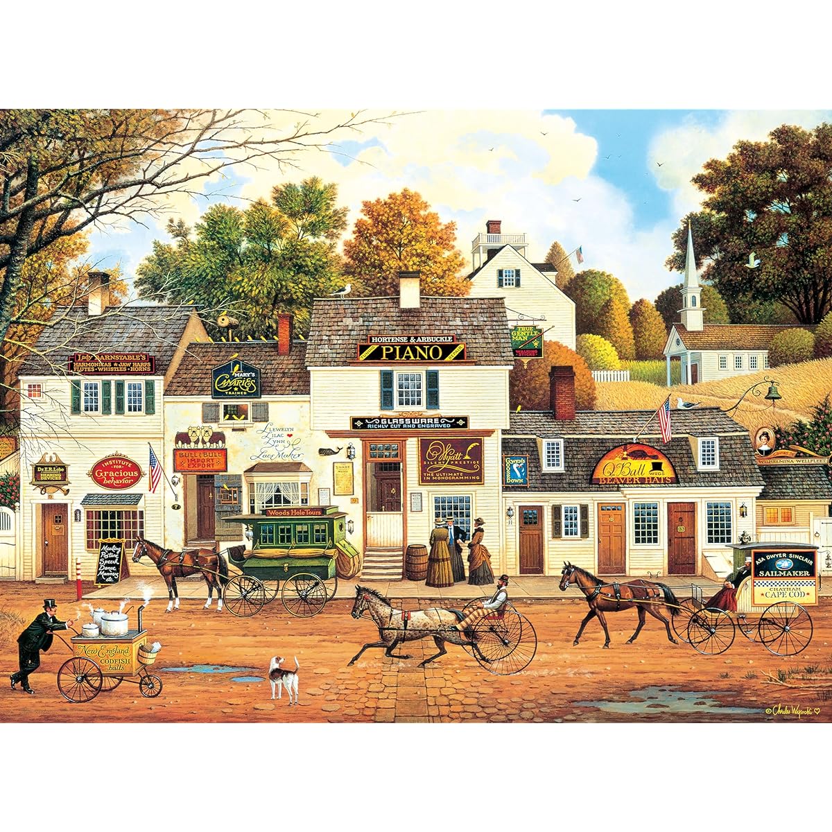 Buffalo Games - Silver Select - Charles Wysocki - Old Cape Cod - 1000 Piece Jigsaw Puzzle for Adults, Challenge Puzzle, Perfect for Game Night - Finished Size 26.75 x 19.75