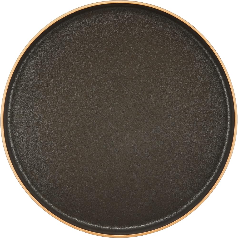 TOKI1919 Albero Cafe Plate Dish Large Plate One Plate Approx. 29cm Diameter French Dish Hotel Restaurant Specifications Microwave Dishwasher Safe La Teema Plain Flat Dinner Lunch Plate Black Made in Japan 37F399-13