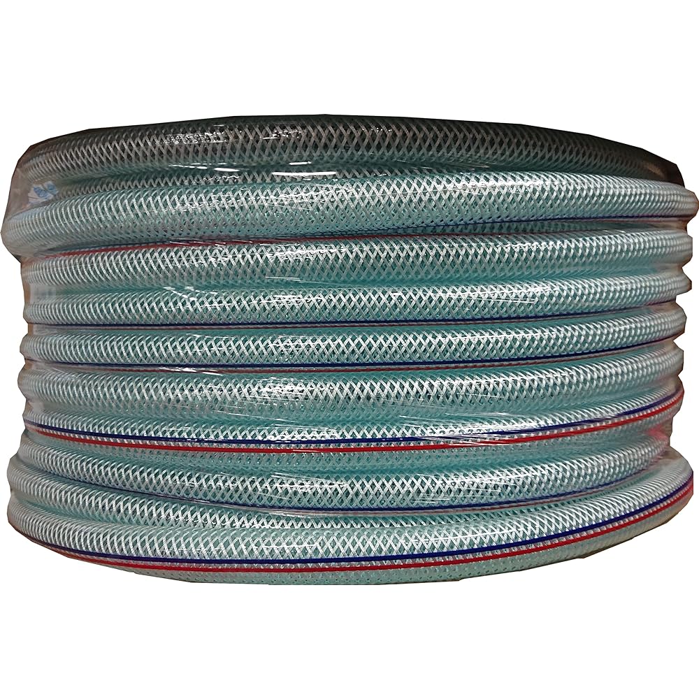 Material Tools Super Pressure Hose 50m (with thread) Inner Diameter 15mm x Outer Diameter 21mm (Garden Hose, Watering Hose)