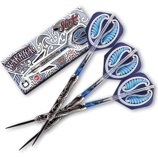 Shot! Darts Warrior Tipu Steel Tip Dart Set Front Weight 80% Tungsten Barrel