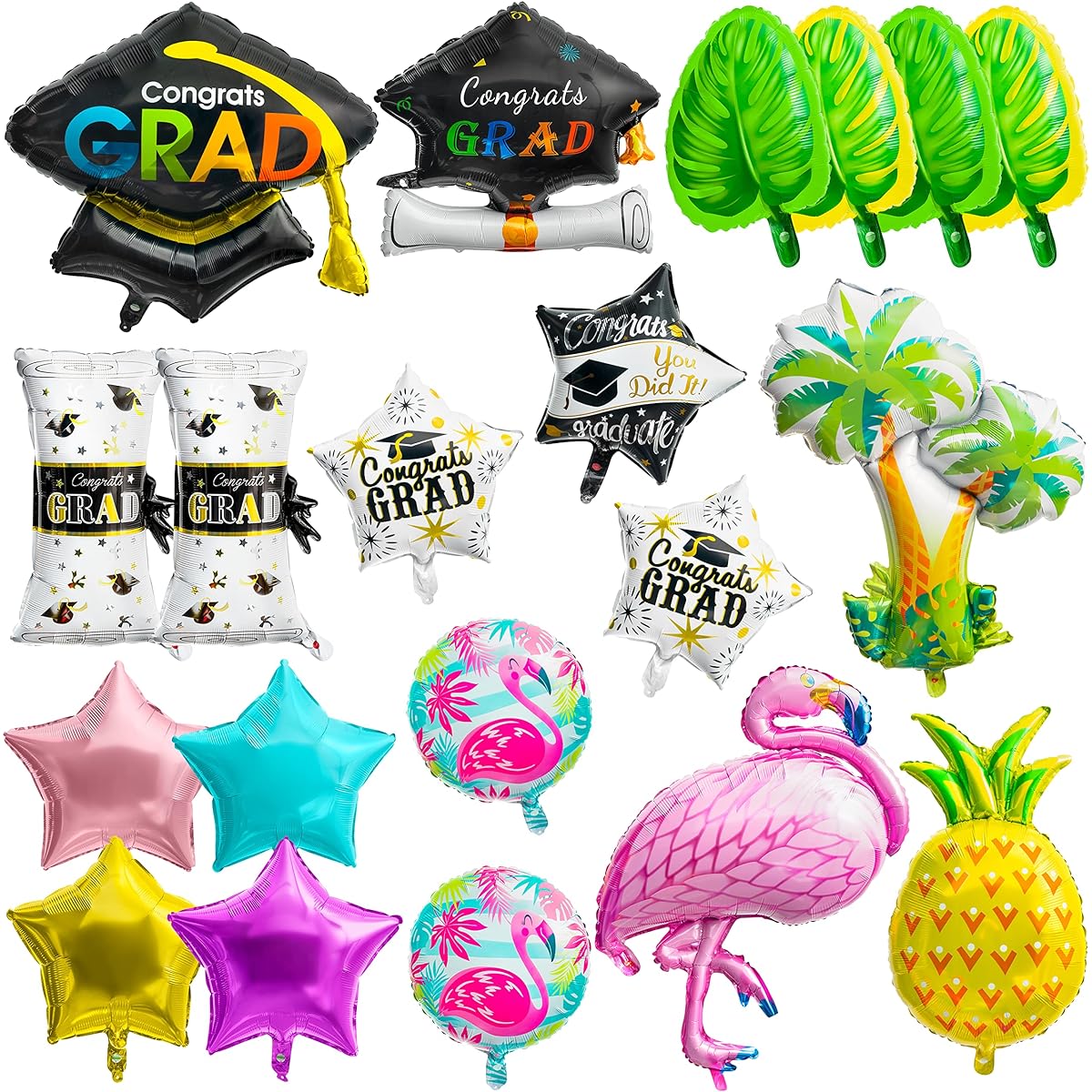 Xqumoi X-Hawaii Graduation Balloons 20P