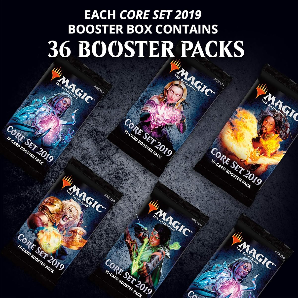 Magic: The Gathering Core Set 2019 Booster Pack English Version 36 Pack Box