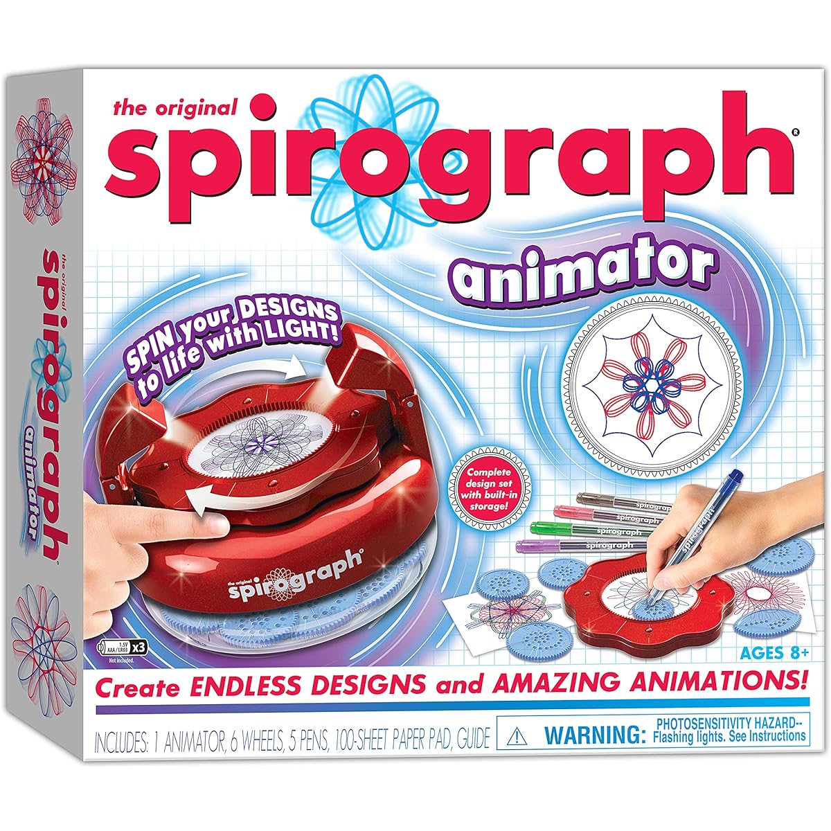 Spirograph - Animator - Classic Crafts and Activities Create Countless Incredible Designs - Ages 8+