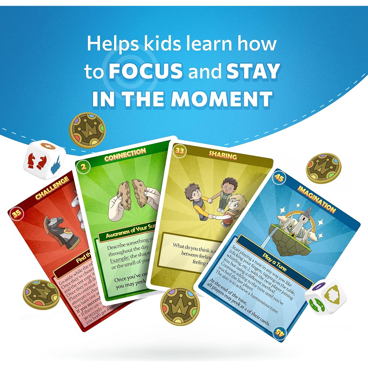 Mindfulworld Mindfulness for Kids - Card Therapy Games Social Emotional Learning Activities for Kids - Social Skills Therapy Games - Mental Health Counseling Anxiety Anger Therapy Games