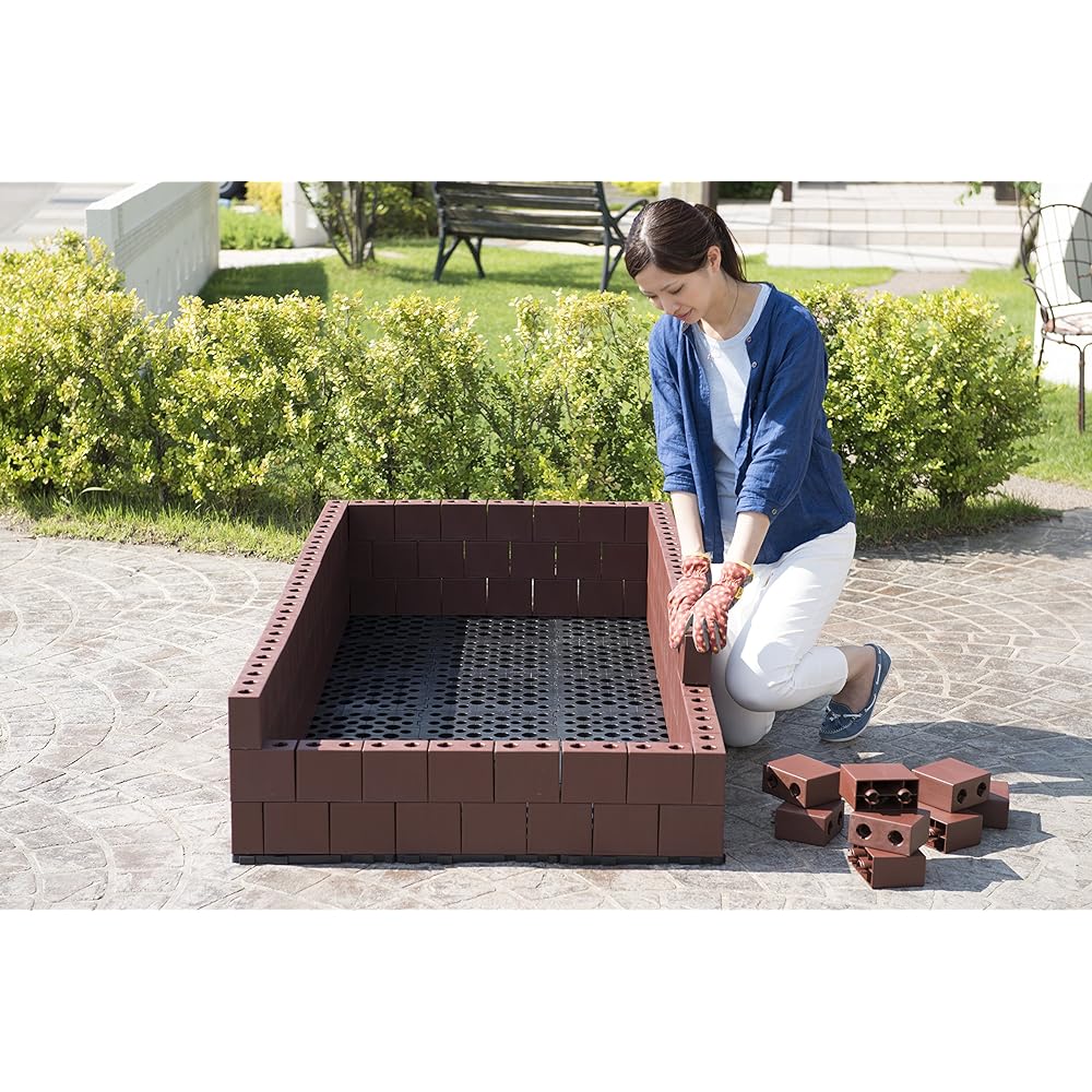 System farm (assembled flower bed/vegetable garden) 60cm x 90cm x 2 tiers set Brown