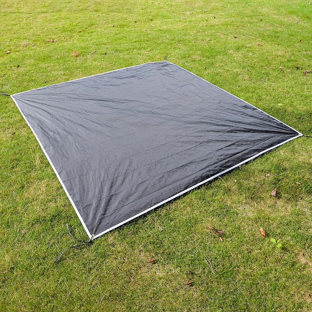 Geer Top Ground Sheet Tent Sheet Thick Camping Mat Double Sided Waterproof Water Pressure Resistant 3000mm Wear Resistant Outdoor Camping Picnic Beach Climbing Solo Storage Bag Included 192 x 192 cm/220 x 220 cm