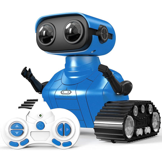 AOVIKOOD Robot Toy, Remote Control Robot Toy with Music and LED Eyes Singing Dancing Rechargeable Remote Control Robot Suitable for 3 4 5 6 7 8 Year Old Boys and Girls - Blue