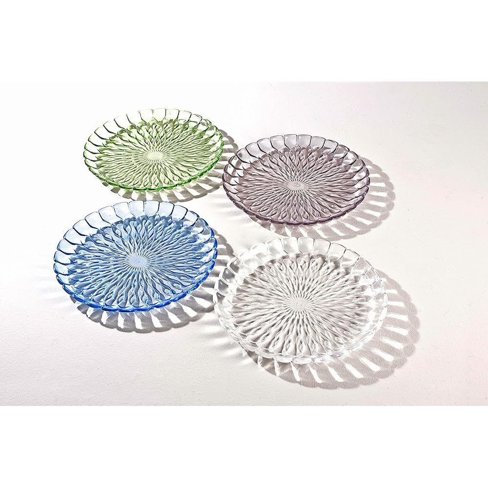 Kartell Medium Plate Crystal φ45/H3.5cm Jelly Plate SFAC-K1226-B4 [Authentic Product from Domestic Sole Distributor]