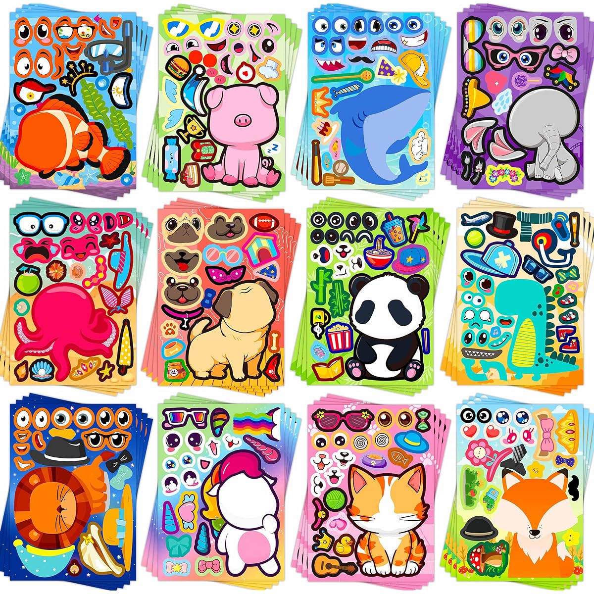 48 animal stickers