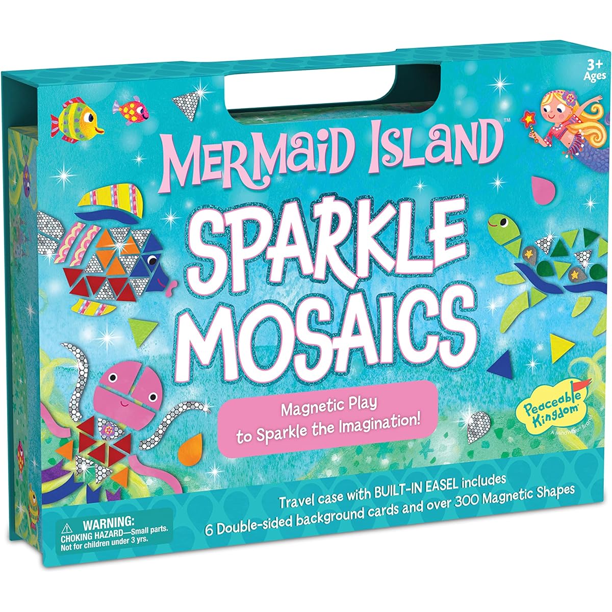 Peaceable Kingdom Mermaid Island Sparkle Mosaic Magnet Design Mosaic