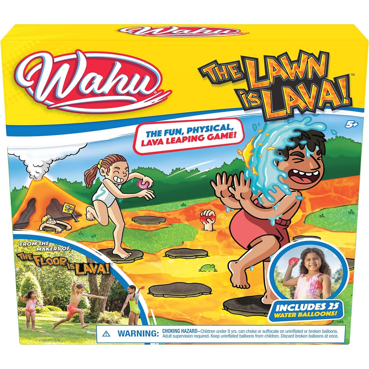WAHU The Lawn is Lava Outdoor Water Game with 25 Water Balloons for ages 5 and up