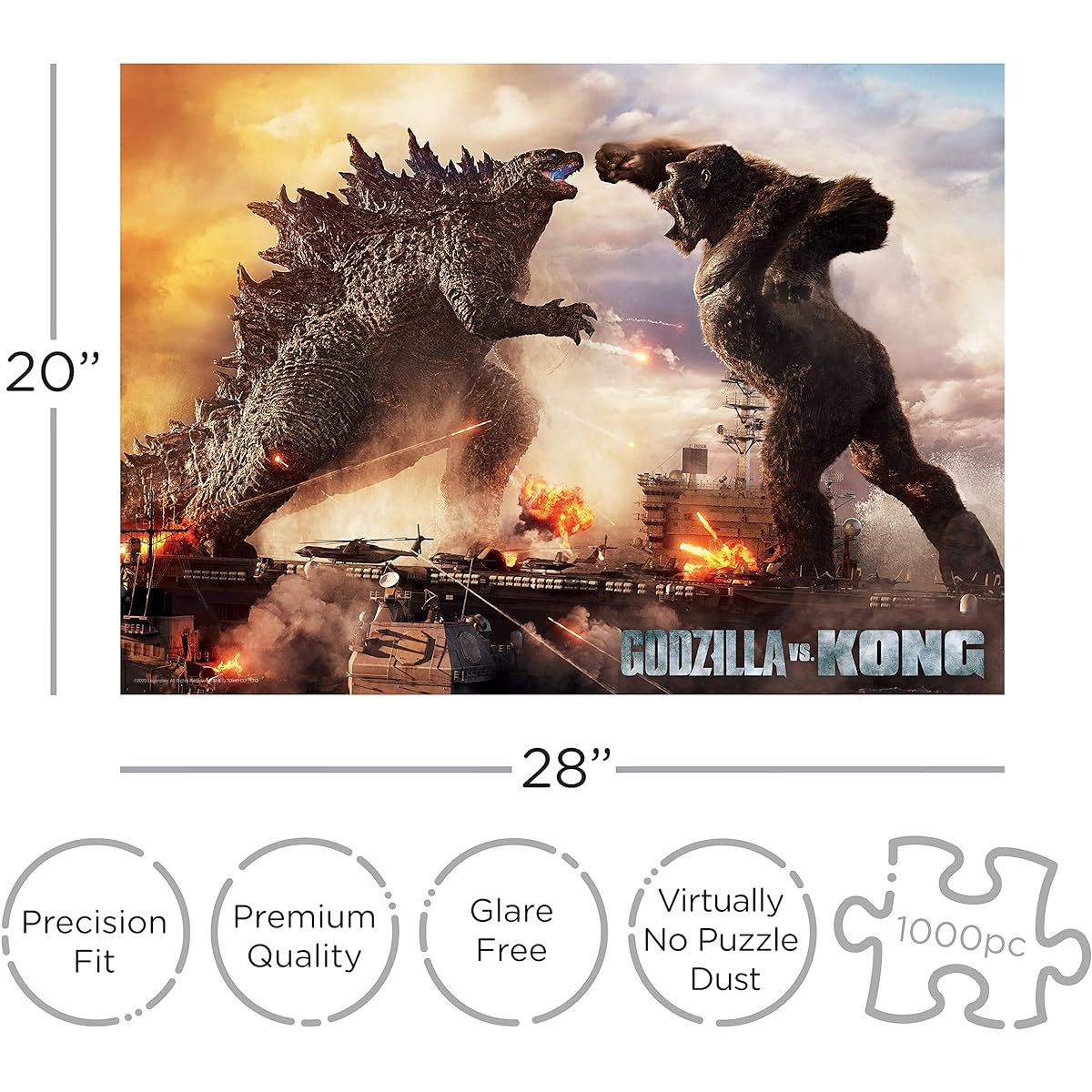 Godzilla vs Kong 1000 Piece Jigsaw Puzzle [Parallel Import]