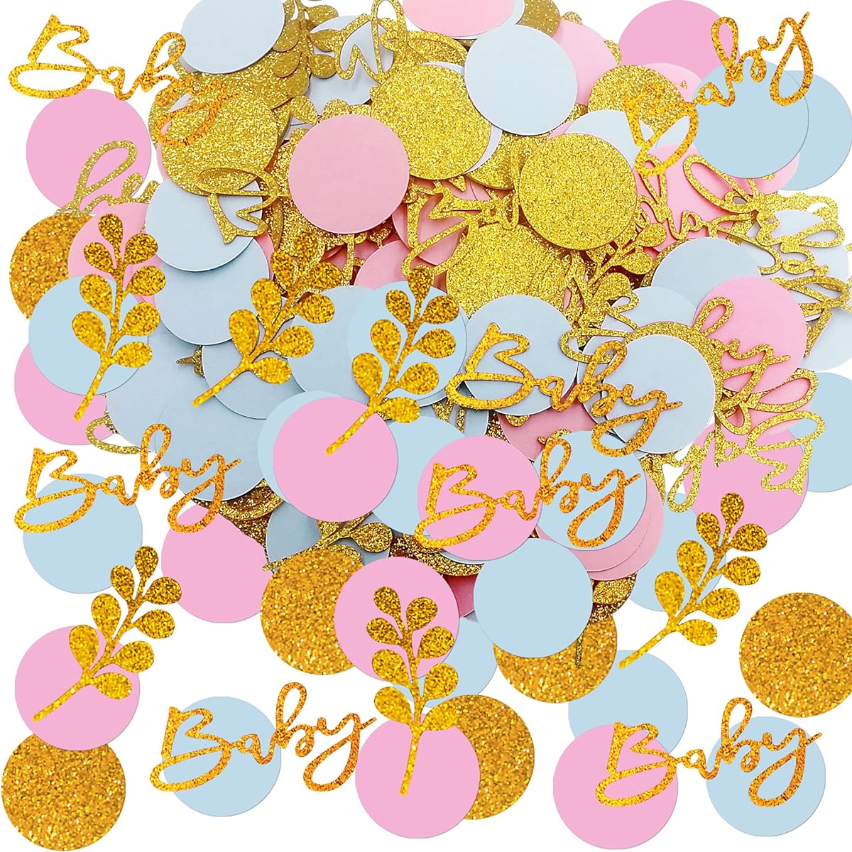 Greenery Baby Shower Confetti Decorations - Sage Green Table Scatter Confetti
