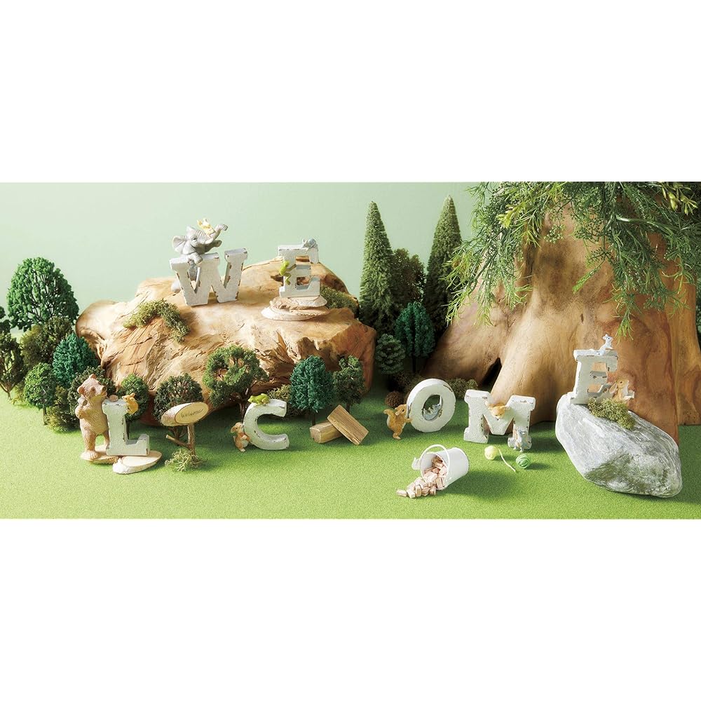 Matsuno Hobby Cute Figurine Object Animal Mascot Animal Alphabet Set "WELCOME" (Gardening & Interior Decoration Series) GM-4333