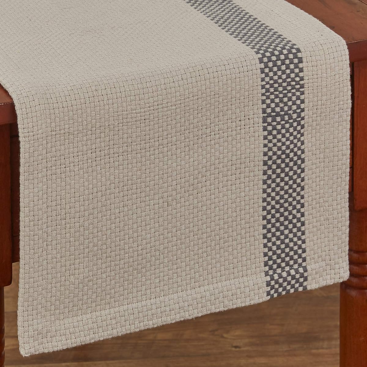 Park Designs Checkerboard Table Runner - 36" Long - Grey